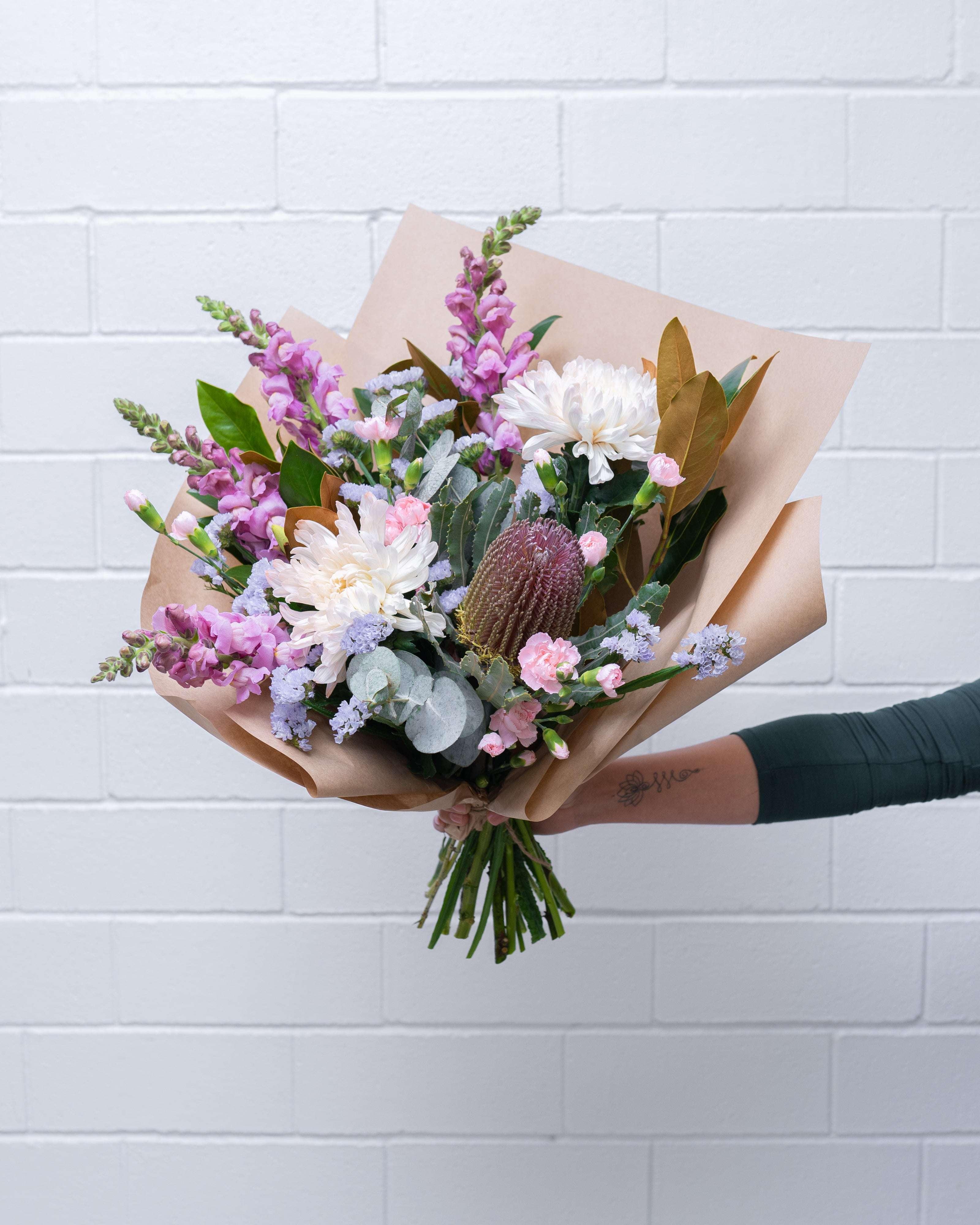 Florist Choice Seasonal Bouquet – Forest and Petals