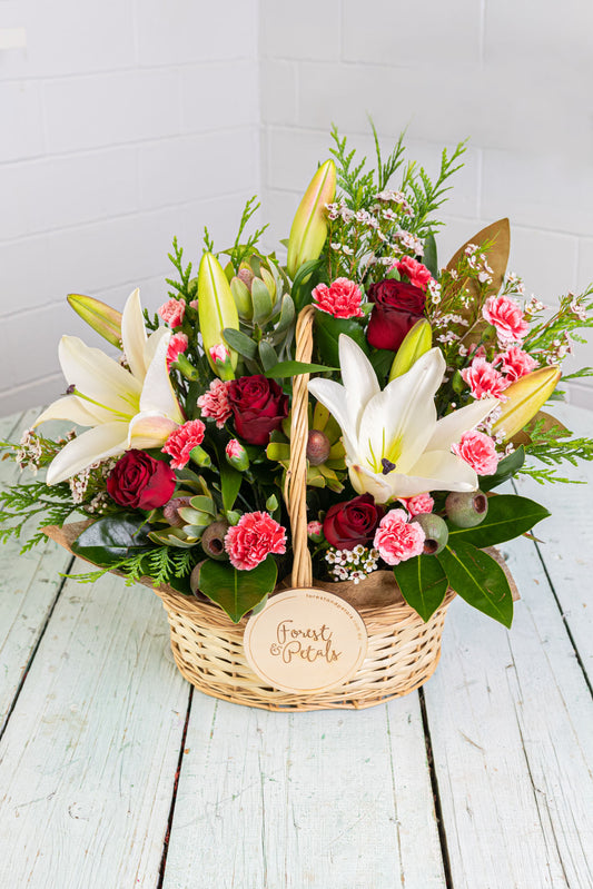 Lilies Basket | Christmas Flowers